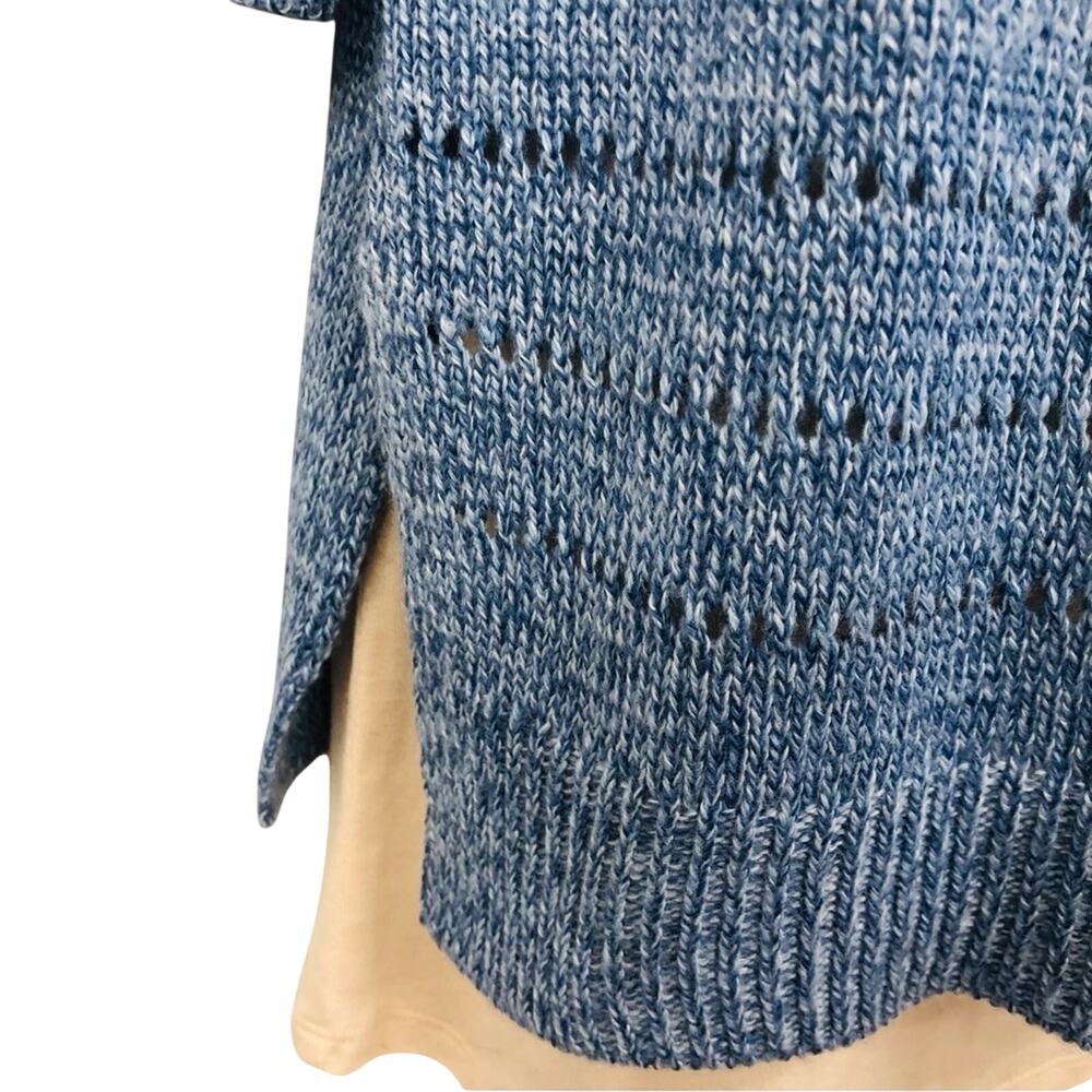 Karen Scott Blue Open Front Sweater Long Sleeve Comfortable Classic Fit - Picture 12 of 16